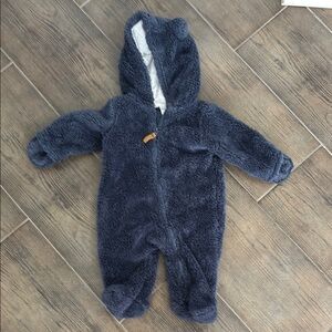 Cozy Blue Fleece Baby Onesie